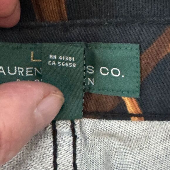 LRL Ralph Lauren Equestrian Horse Bit Pattern Black Jeans Sz 0 - Picture 9 of 12